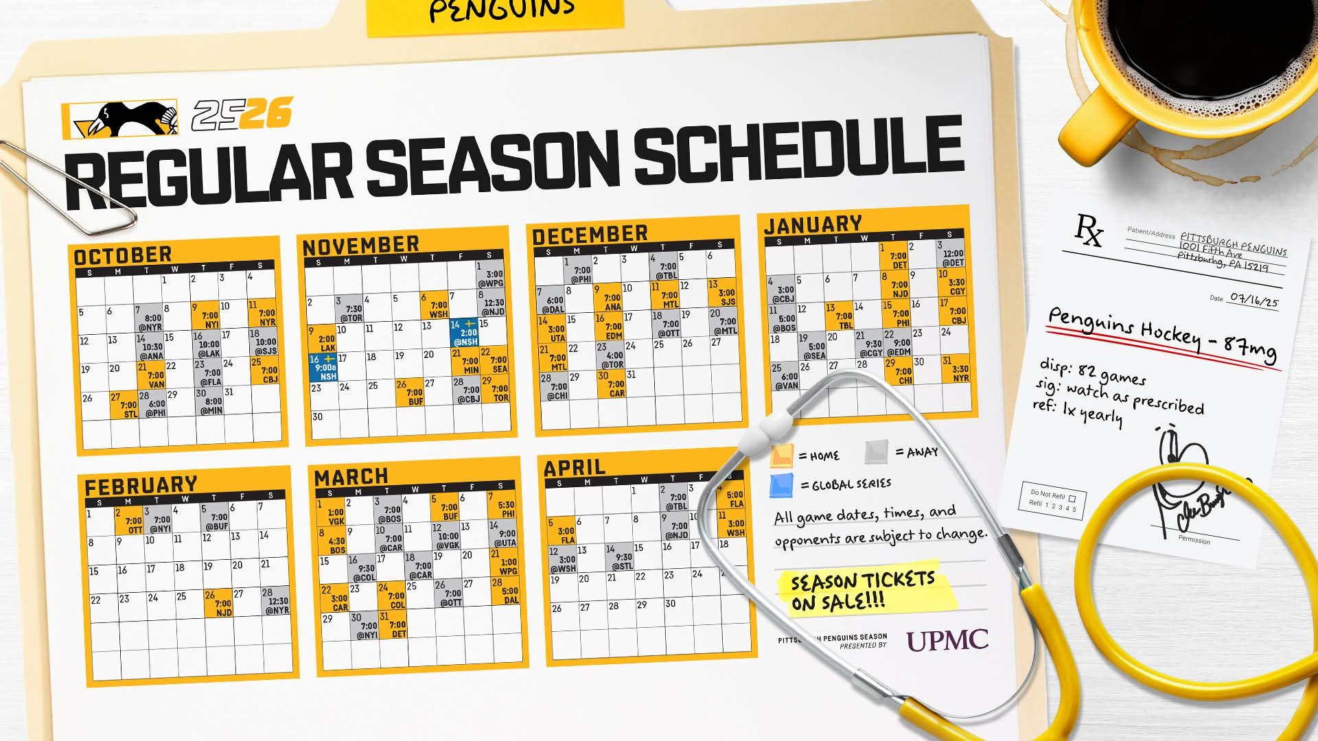 Penguins Schedule 2026 Printable Penguins Schedule 2026 Printable