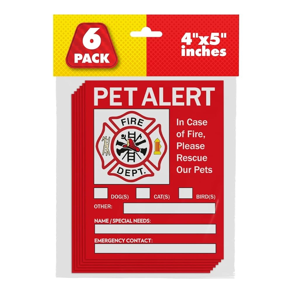 Amazon Pet Alert Safety Fire Rescue Sticker Save Our Pets Emergency Inside Decal House Home Window Door Sign Toys Games