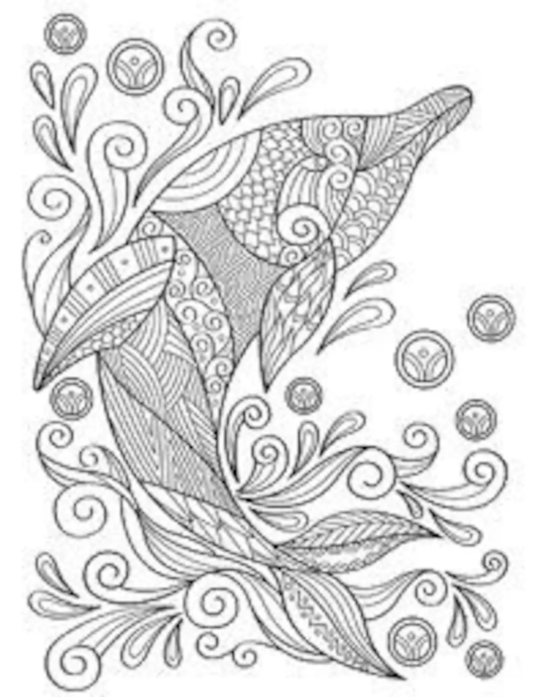 Dolphin Adult Coloring Page Etsy Dolphin Adult Coloring Page Etsy