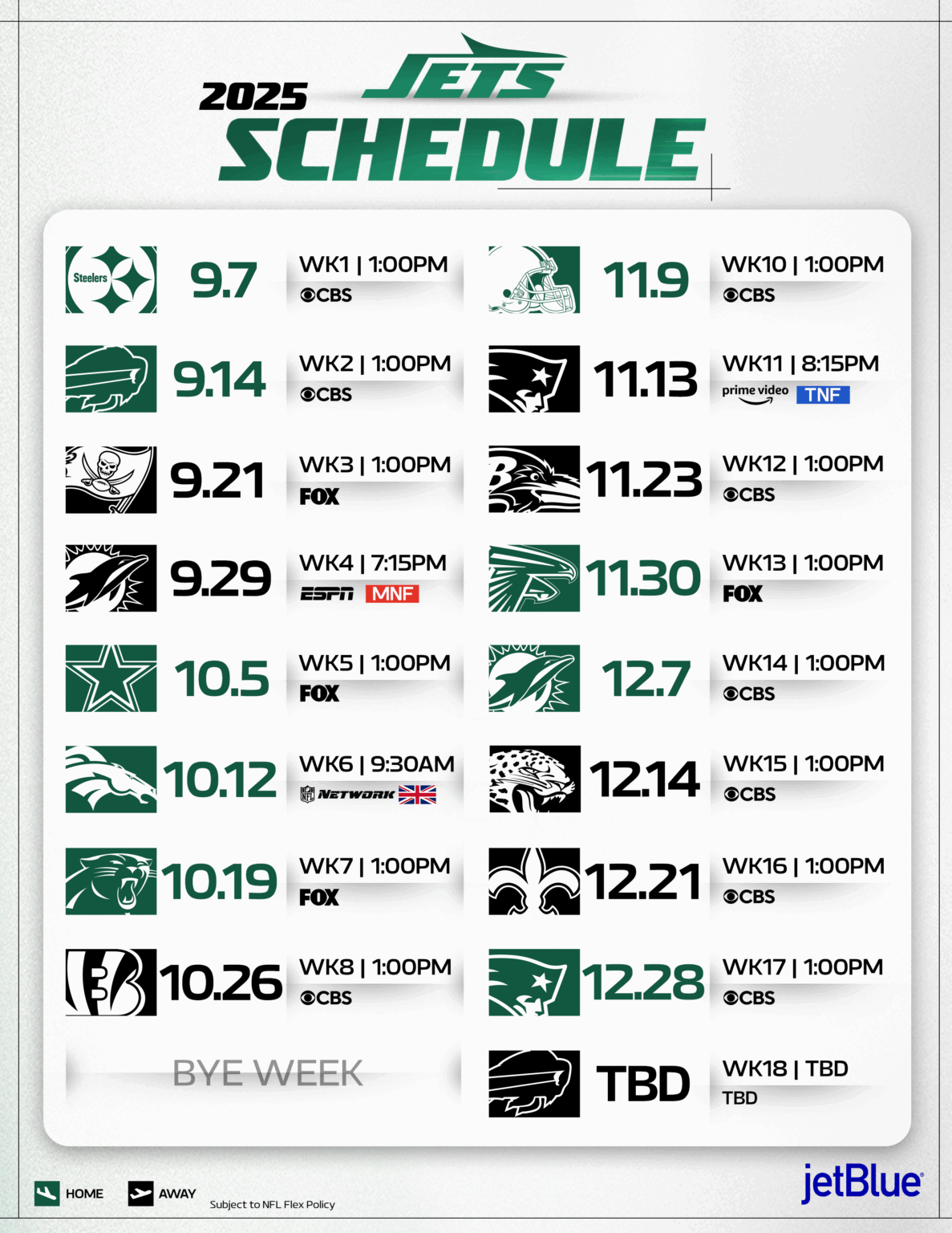 New York Jets Schedule 2026 Printable StudySheets Free Printable New York Jets Schedule 2026 Printable StudySheets Free Printable