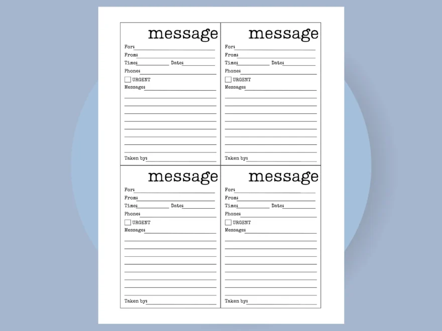 Printable Message Form Missed Call PDF Phone Message Memo Template Minimalistic Message Form For Work Etsy