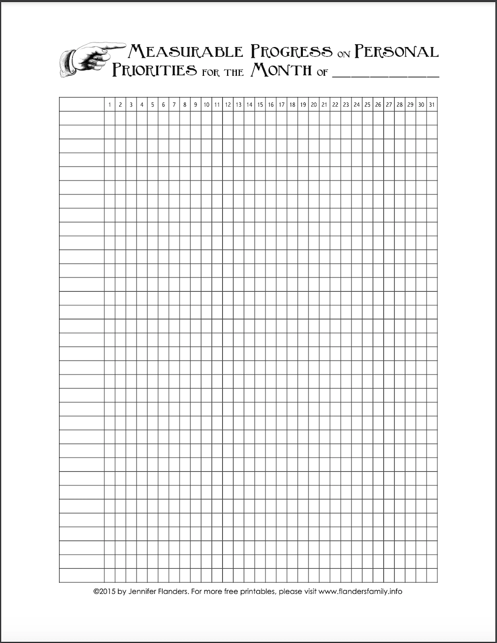 Personal Progress Chart Printable