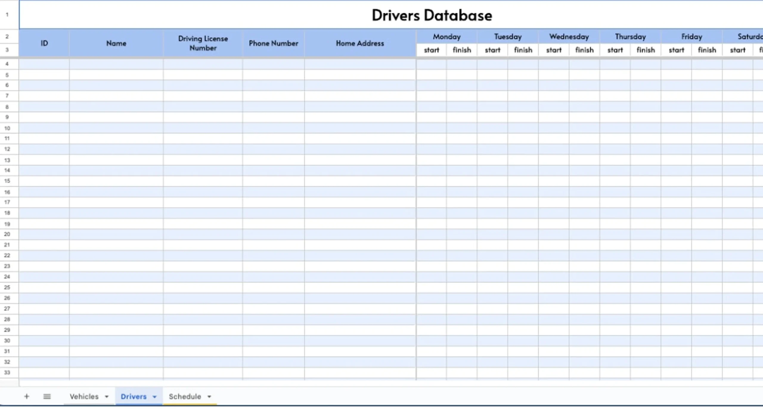 Free Printable Driver Dispatch Sheets