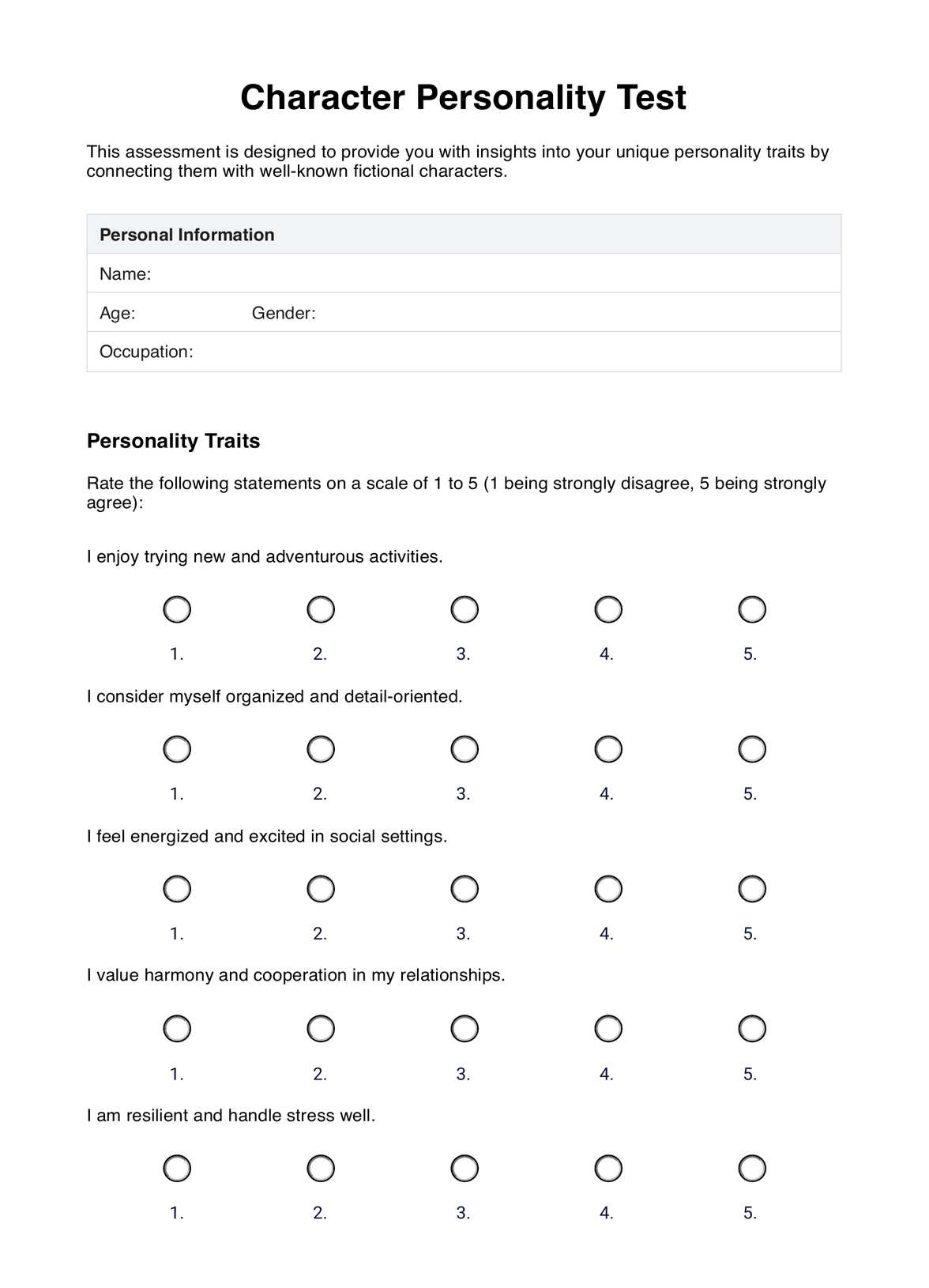 Being A Good Person Quiz Printable