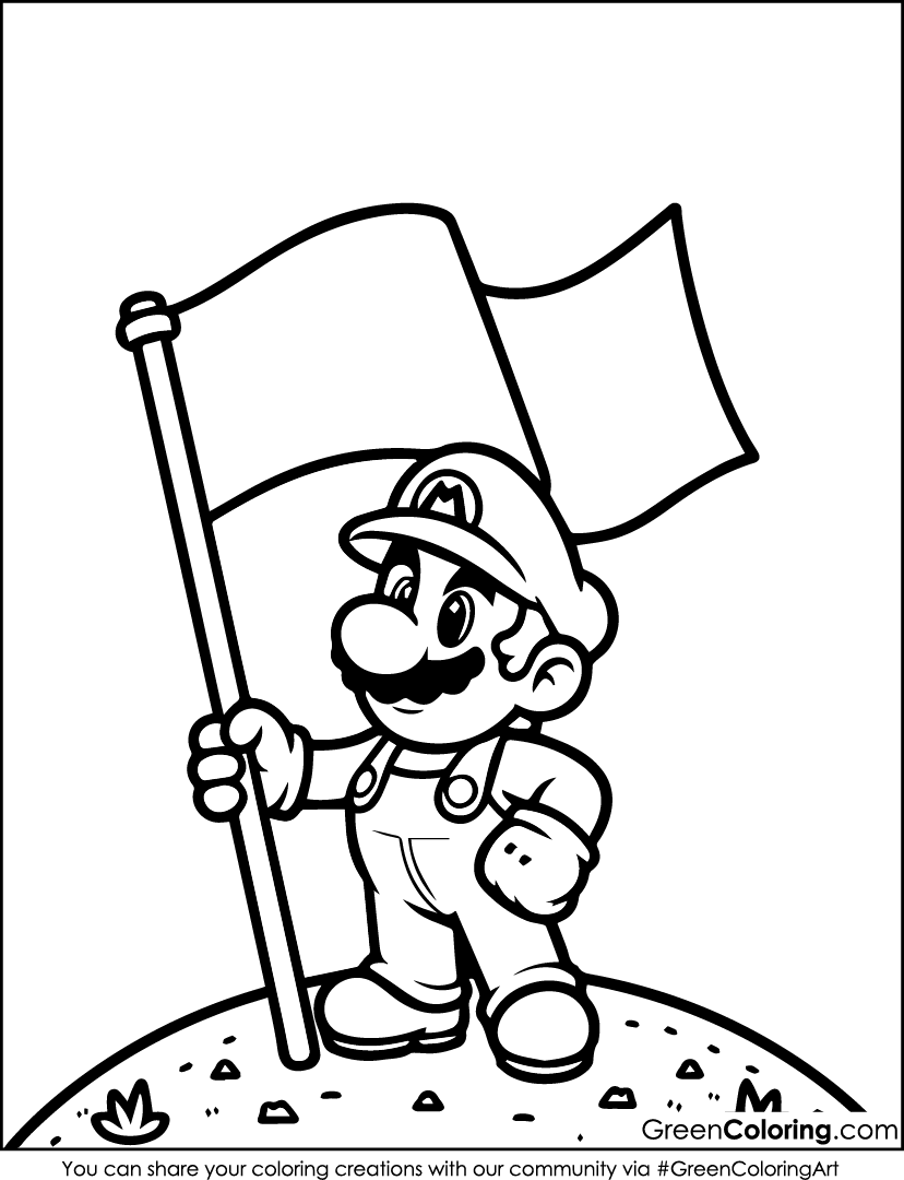 Printable Coloring Sheets Mario