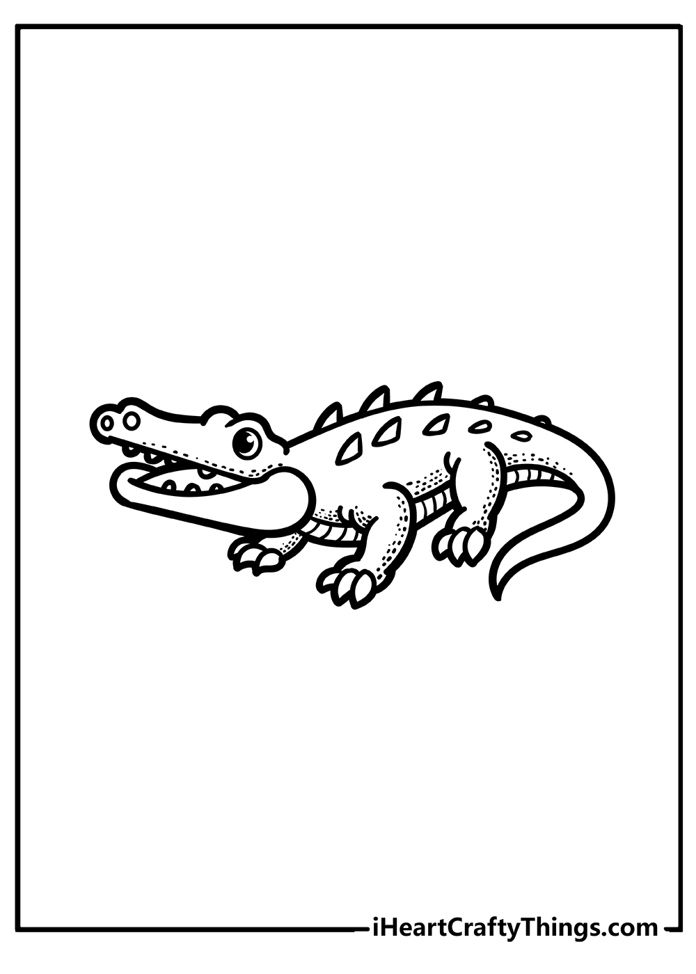 Coloring Sheet Printable Of A Crocodile