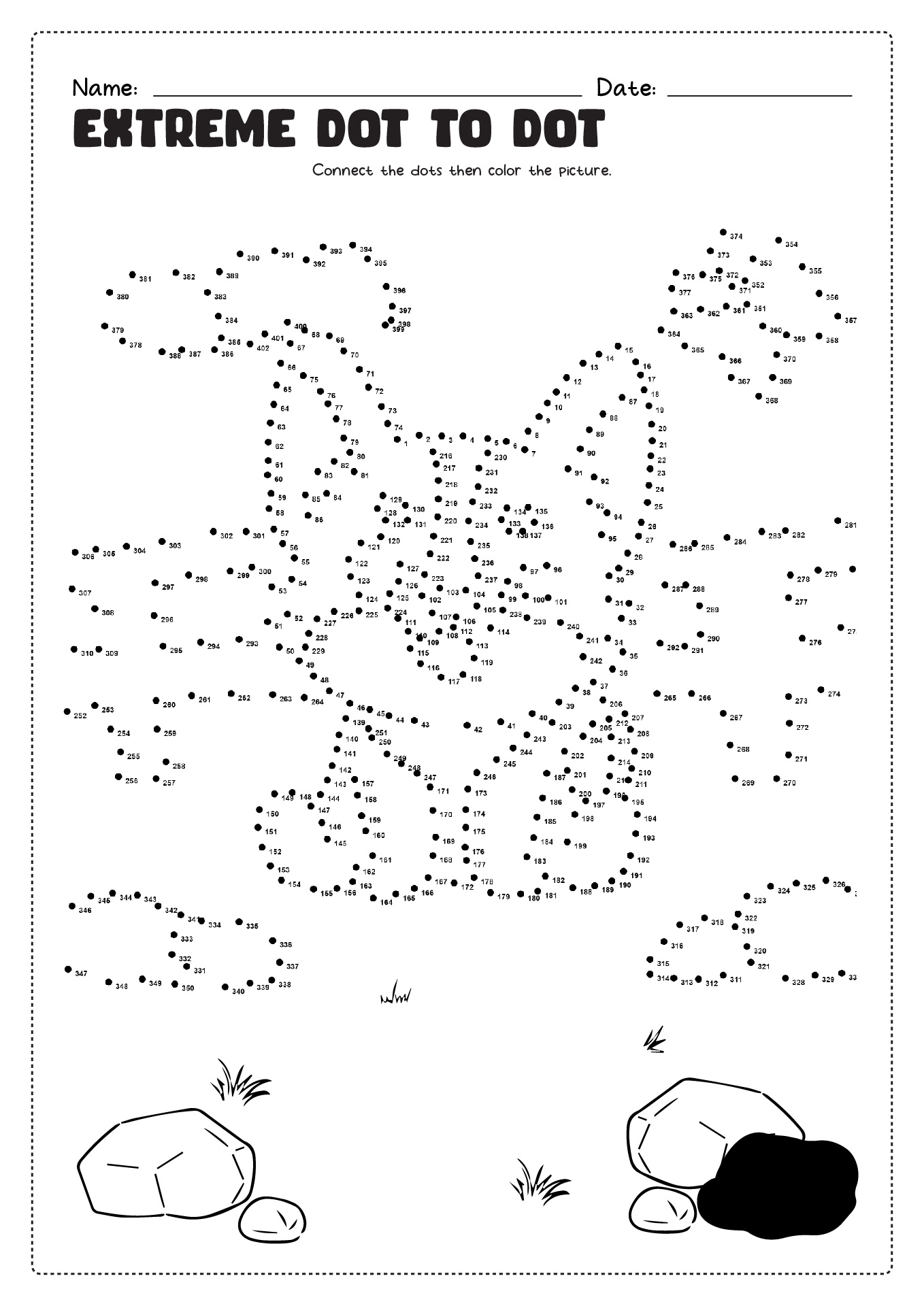 Hard Dot To Dot Printable Sheets