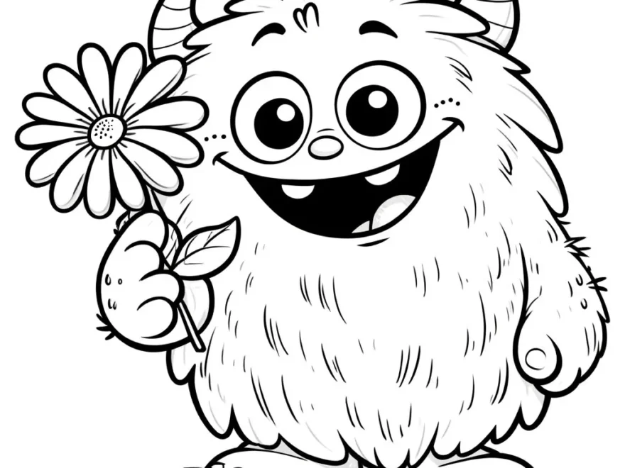 20 Cute Monster Coloring Pages Monster Coloring Pages Cute Monster Coloring Fuzzy Monster Cute Gift Idea Coloring Gift Idea Kids Etsy