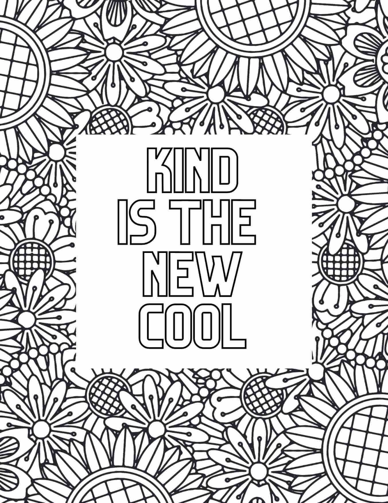 Act Of Kindness Coloring Sheet Printable