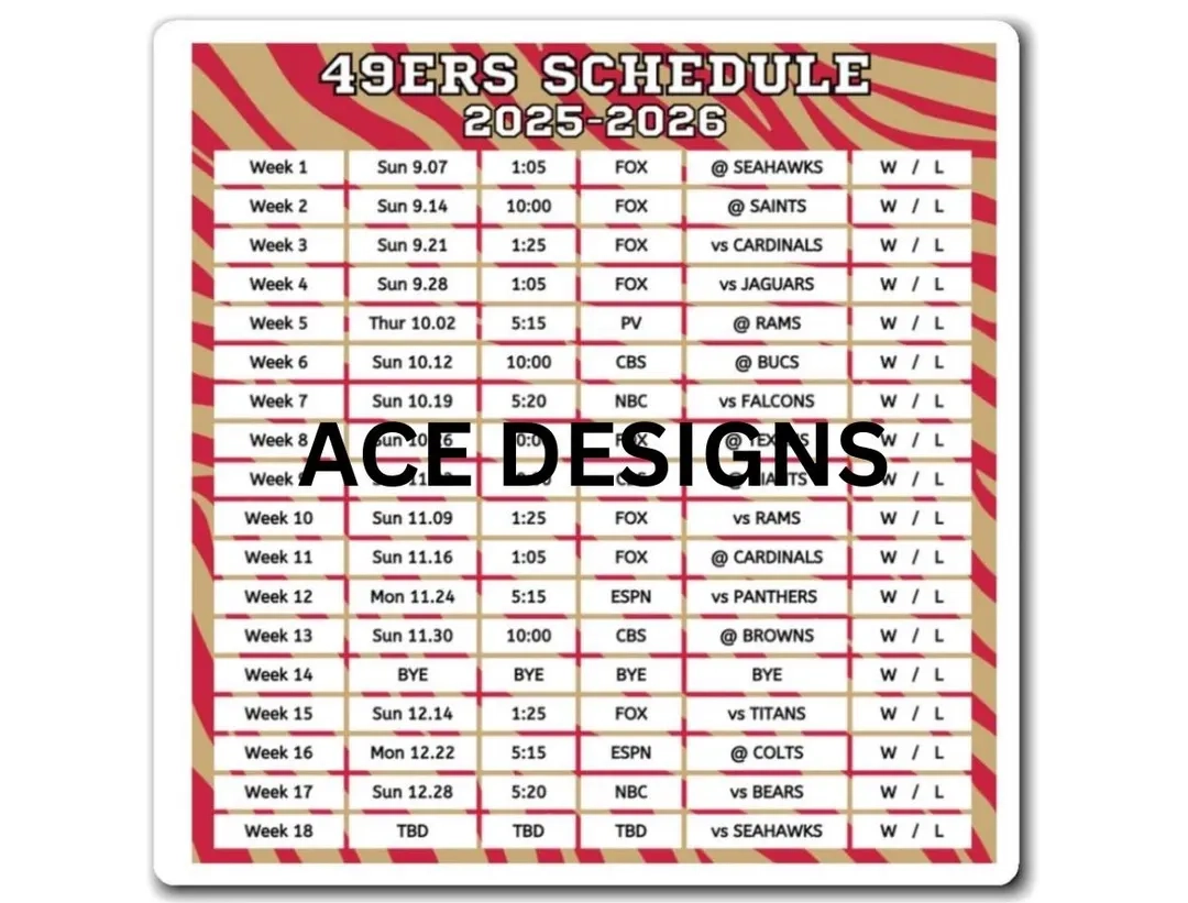 Dan Fran Schedule 2026 Printable