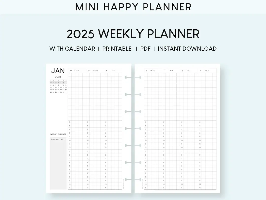 Mini Happy Planner Calendar Dates Printables