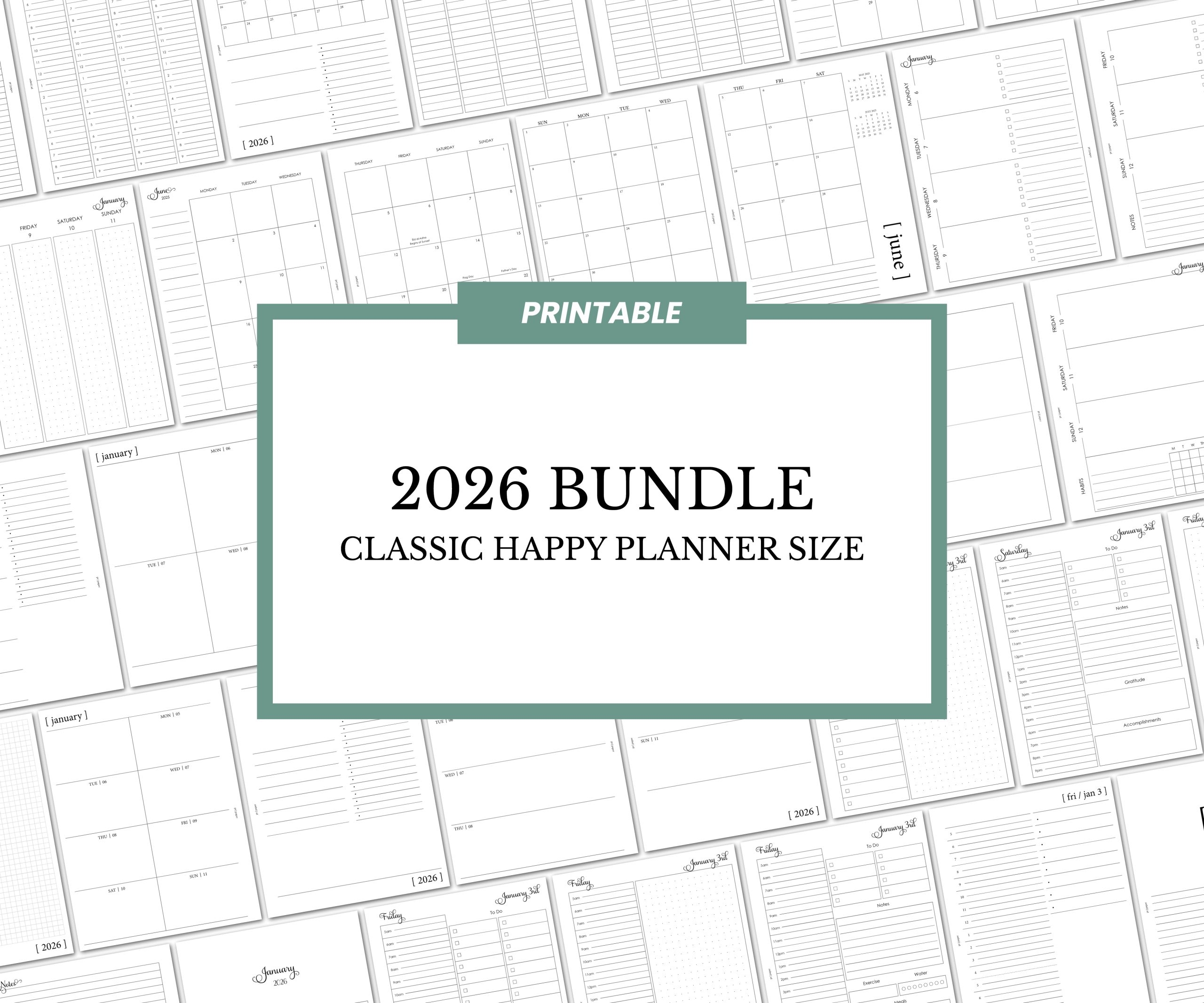 Happy Planner 2026 Printable