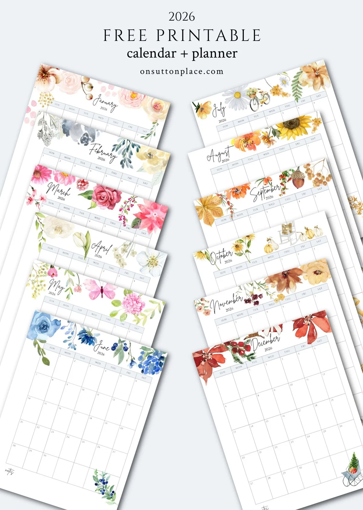 Printable Planner Pages 2026 Free