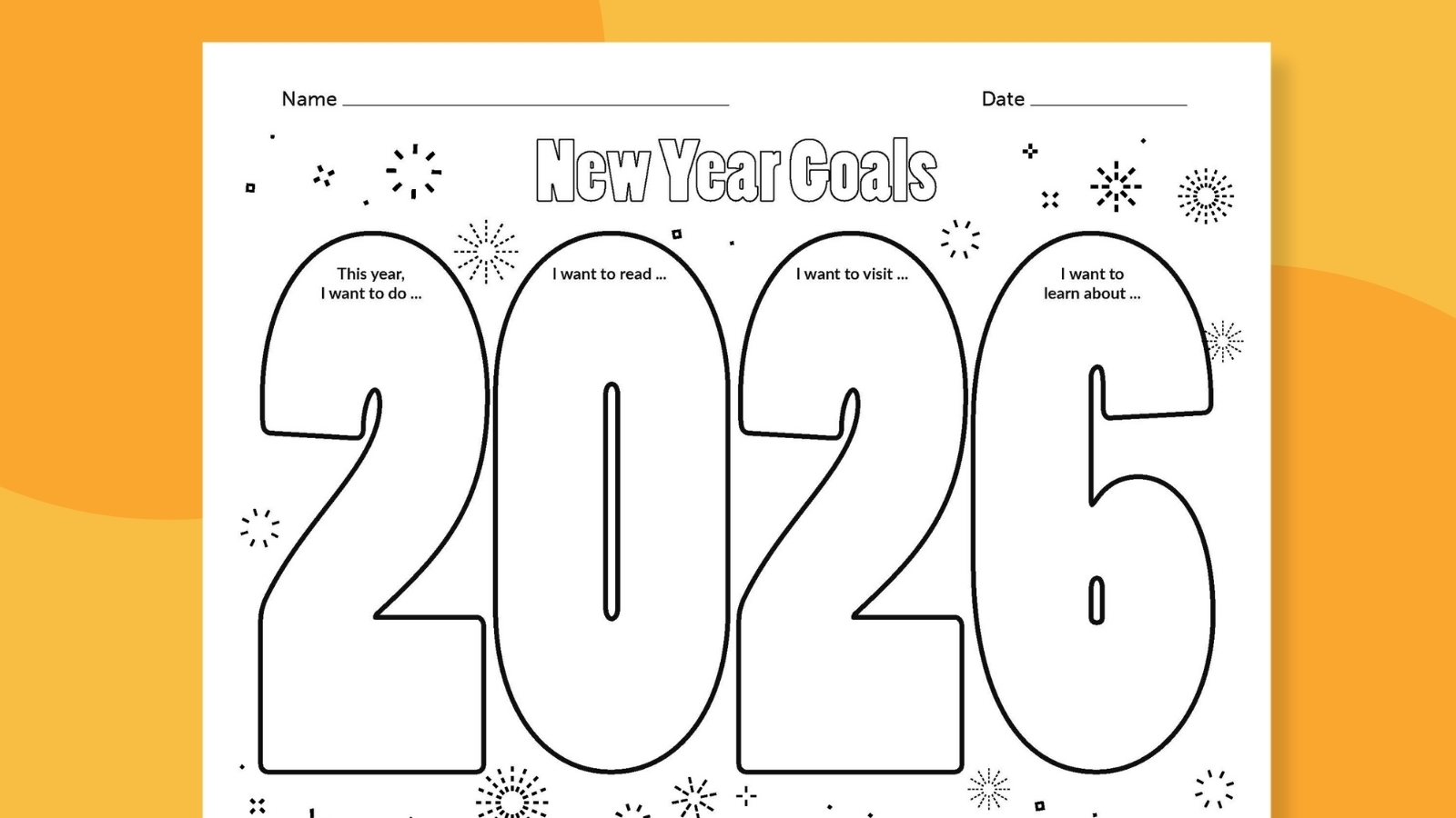 Free Printable Goal List For 2026