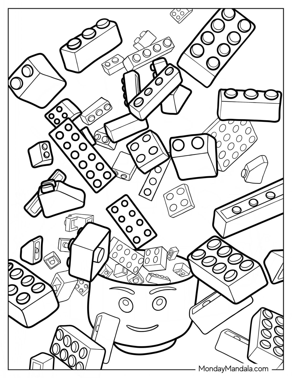 Printable Lego Blocks Coloring Sheets