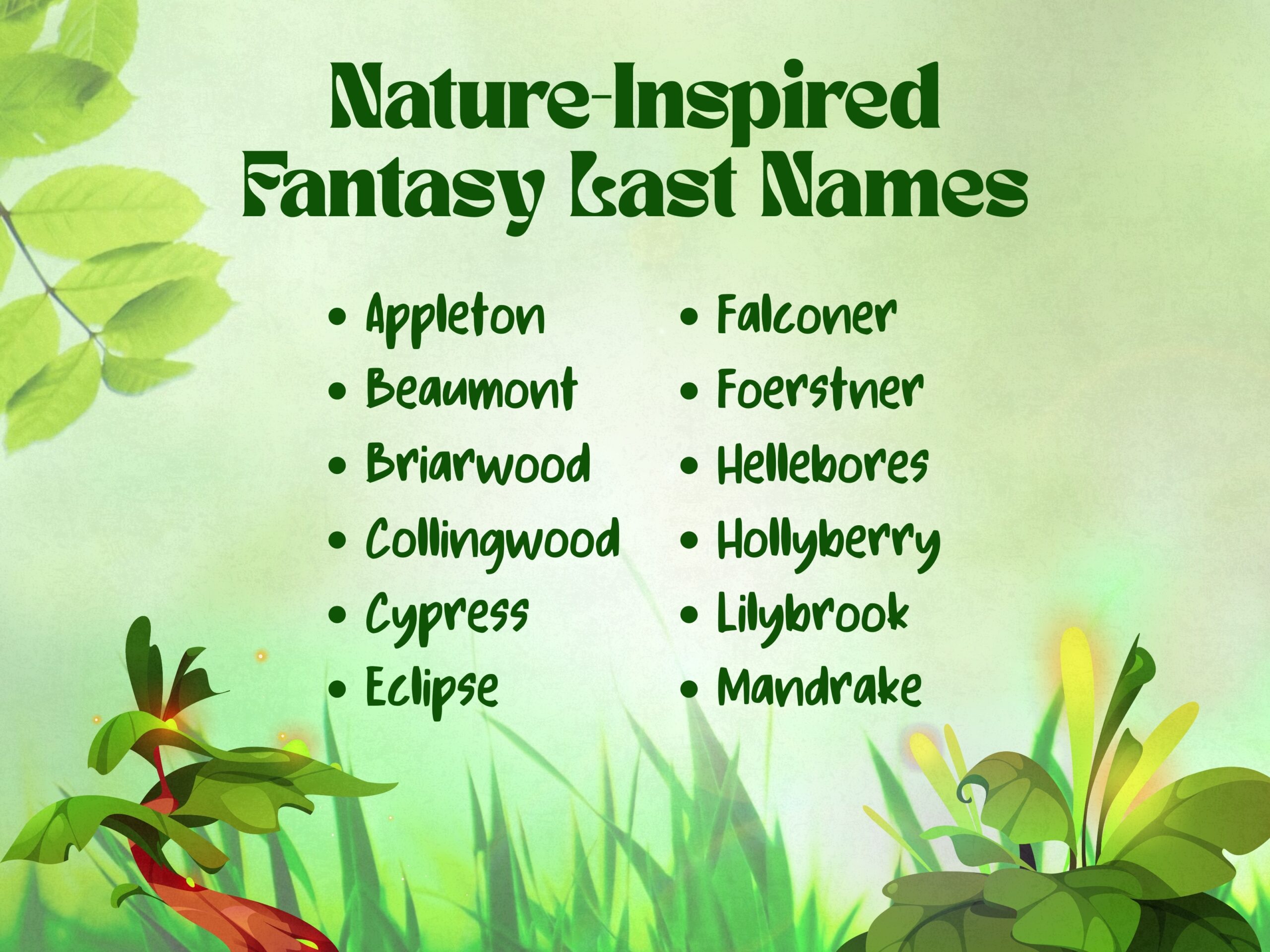 240 Cool Fantasy Last Names For Fictional Characters