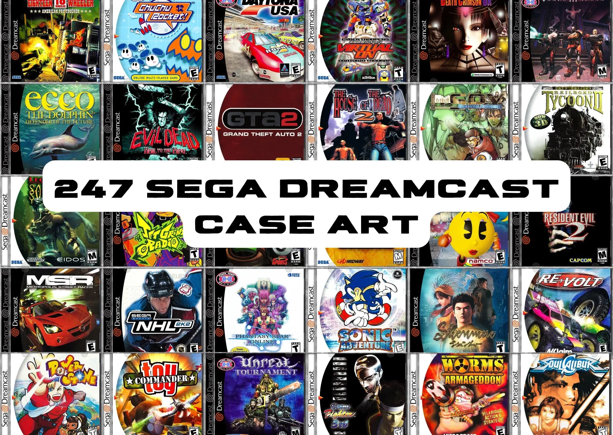 247 Quality Digital Sega Dreamcast Case Art PNG Bundle Cool Nostalgic Digital Graphic Clipart Classic Games Instant Download Etsy