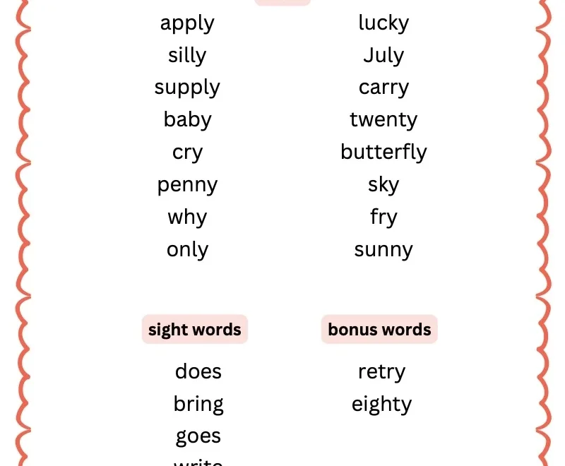 2nd Grade Spelling Words Full 31 Week Curriculum