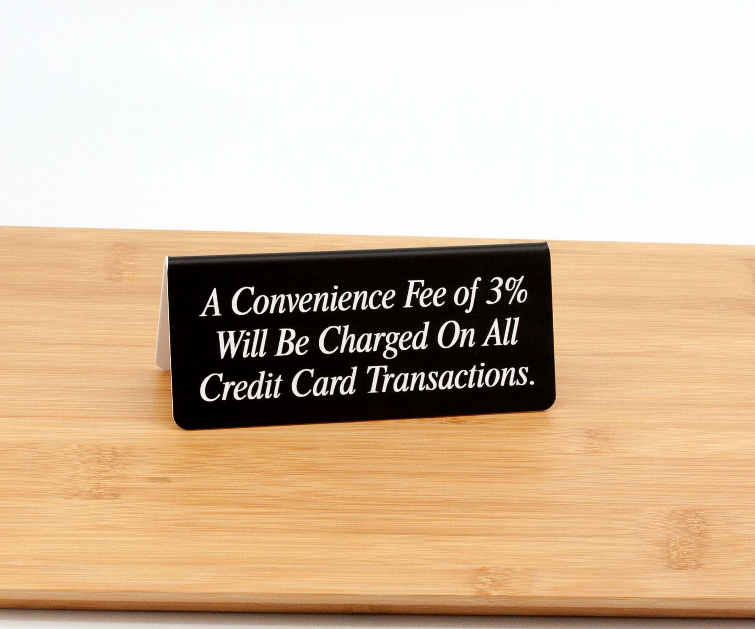 Printable Credit Card Convenience Fee Sign