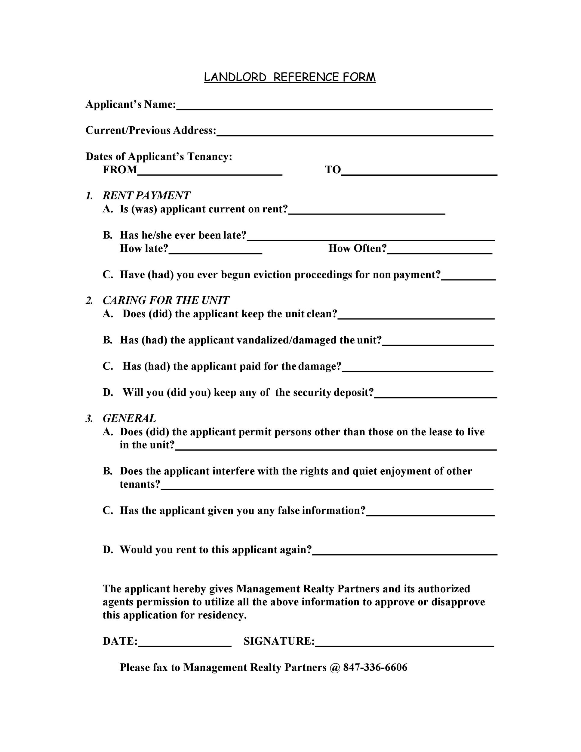 40 Landlord Reference Letters Form Samples TemplateLab