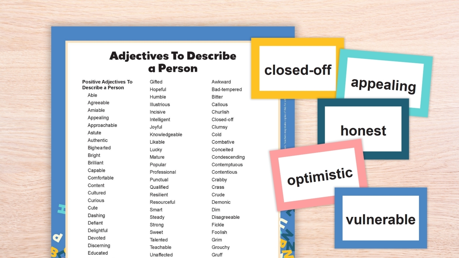 400 Eloquent Adjectives To Describe A Person Free Printables 
