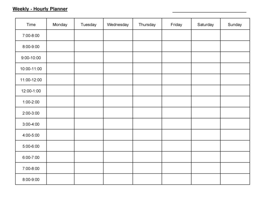 43 Effective Hourly Schedule Templates Excel Word PDF TemplateLab