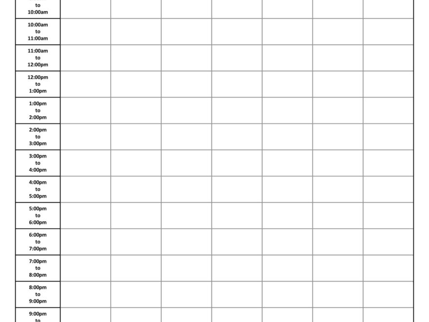 43 Effective Hourly Schedule Templates Excel Word PDF TemplateLab