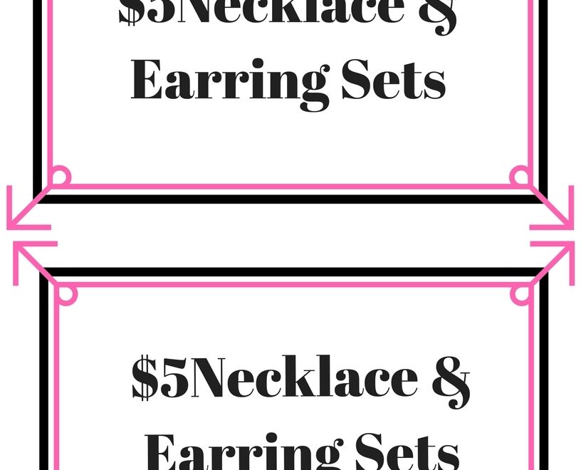 5 Necklace Earring Sets Printable Sign Paparazzi 5 Jewelry Join Or Shop Online