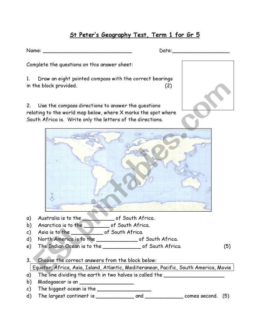 50 Geography Worksheets For 5th Class On Quizizz Free amp Printable Worksheets Library