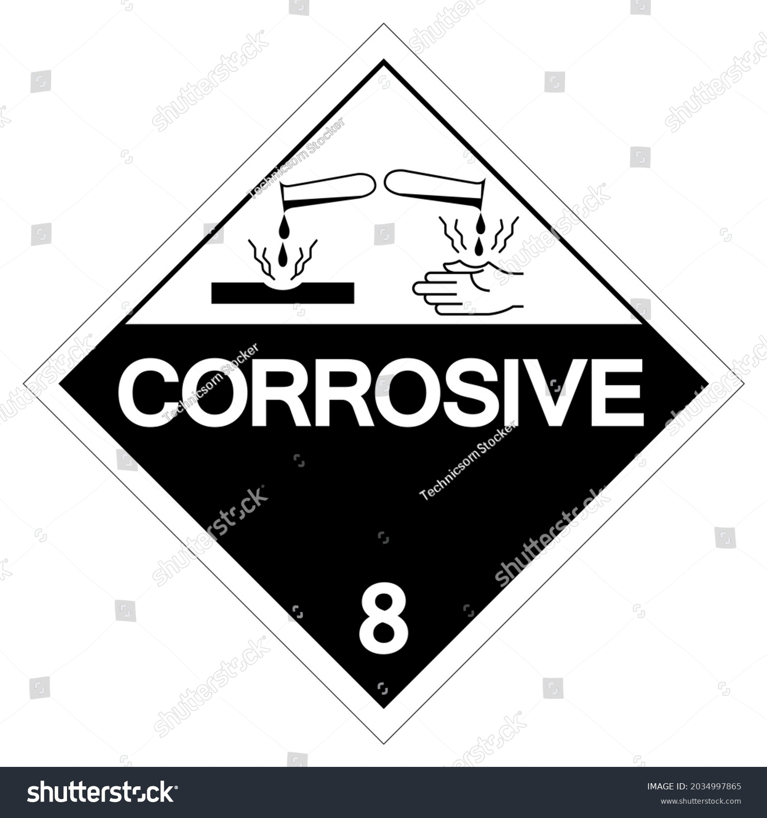 Free Printable Danger Corrosive Sign