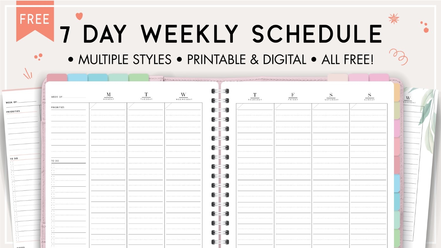 Weekly Schedule Maker Printable