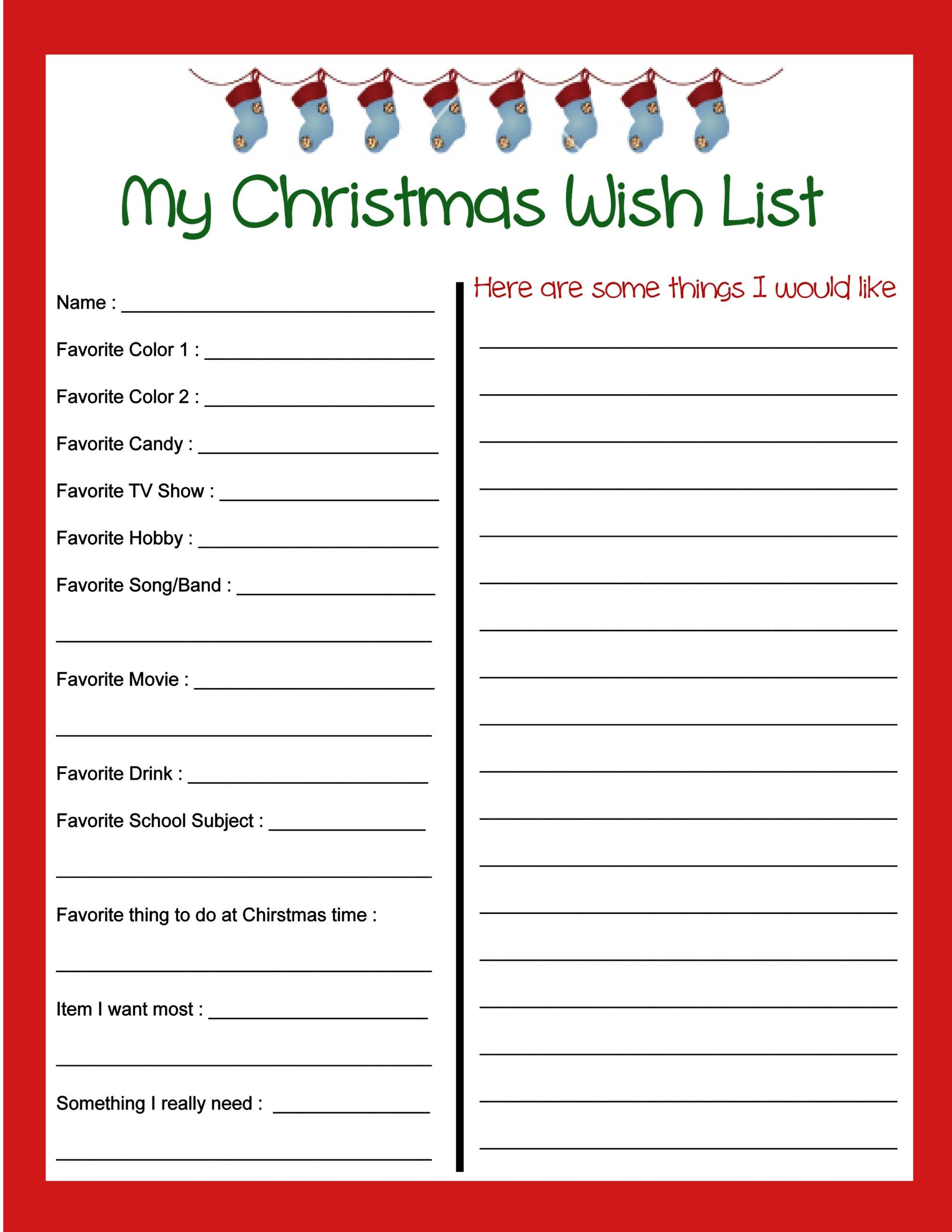 9 Best Christmas List Printable Ideas Christmas List Printable Christmas List Christmas Printables