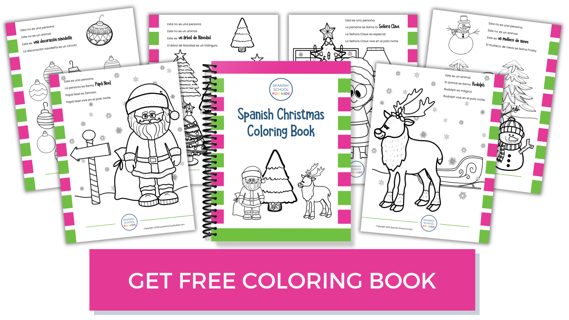 9 Fun Free Christmas Coloring Pages In Spanish Printable Activities Spanish School For Kids