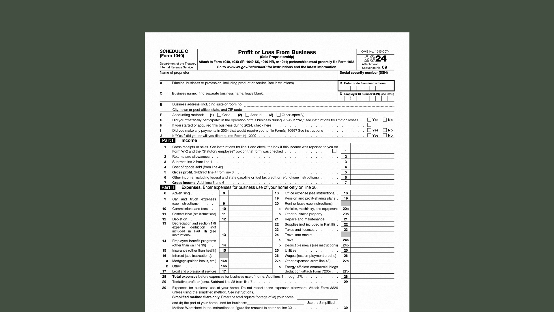 Printable Irs Form 1040 Schedule A