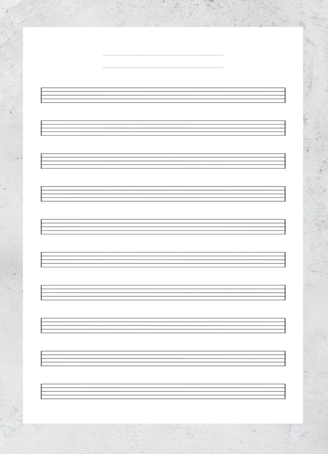 A4 Blank Sheet Music US Letter Printable Sheet Music Manuscript Paper Piano Staff Paper Blank Music Paper Etsy