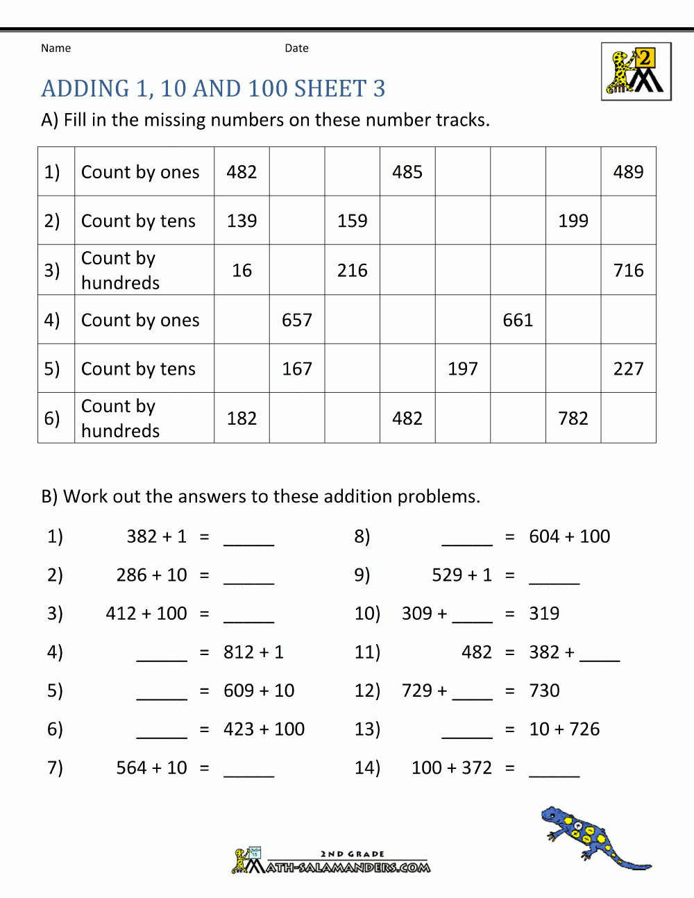Addition With Regrouping Quiz Printable