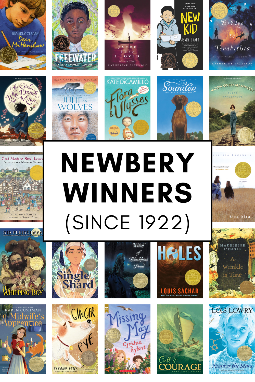 Newbery Award List Printable