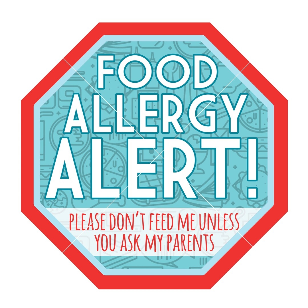 Printable Allergy Alert Signs Printable Allergy Alert Signs