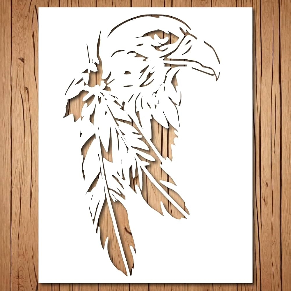 Amazon Eagle Stencil Reusable Birds Native American Eagle Bird Silhouette Stencils For Painting On Wood Glass Wall Rock Fabric Walls Canvas Glassware Bald Eagle Stencil Template 4 X 6 5 