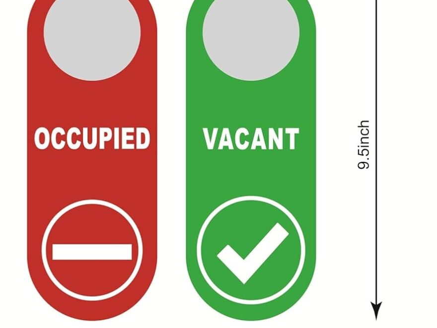 Amazon Letrero De Suspensi n Vacante Ocupado 2 Piezas De 3 5 X 9 5 Pulgadas Letrero De Puerta Ocupada Vacante Para Puerta De Ba o De Oficina Productos De Oficina