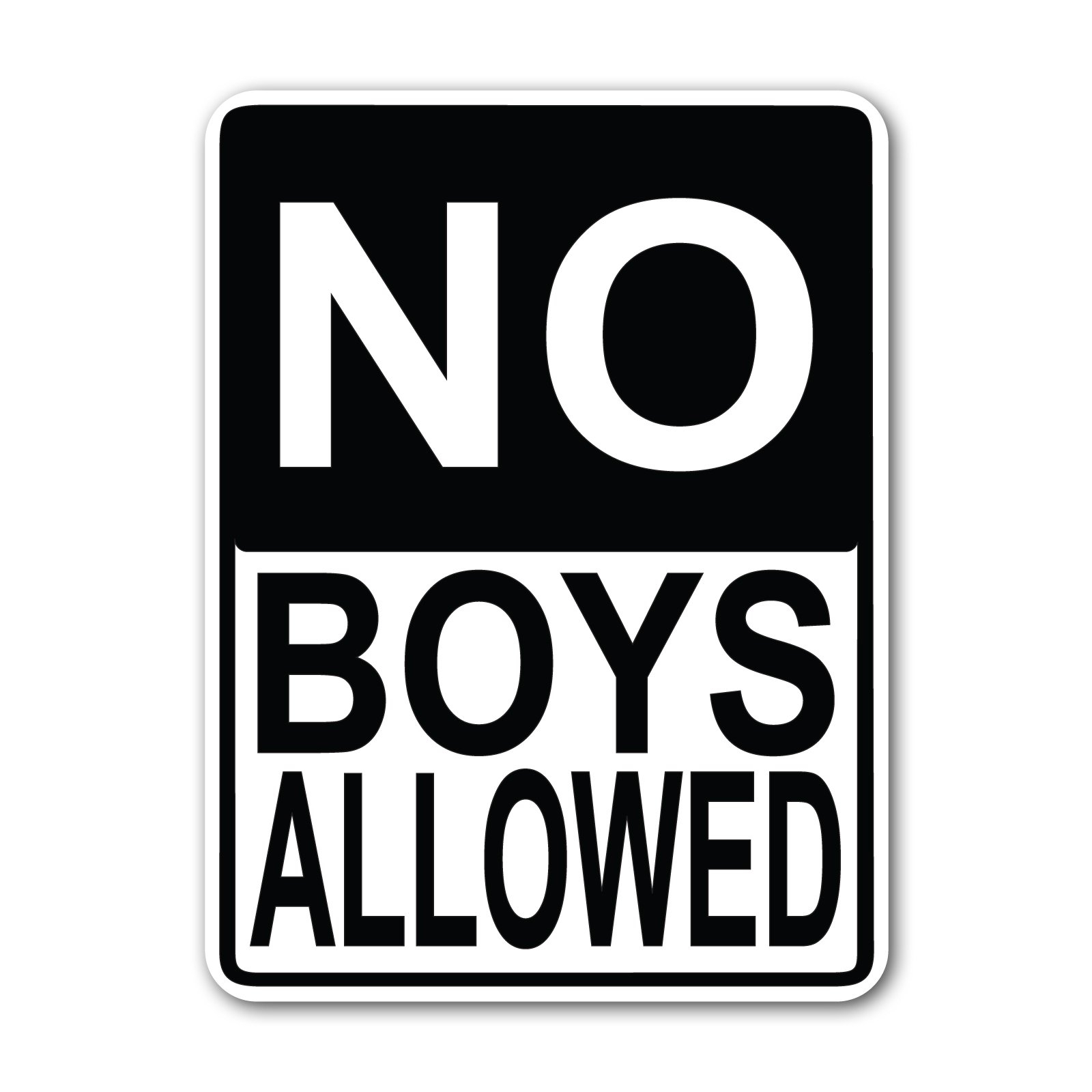 Amazon Ninja Pickle Studios No Boys Allowed Black 12 X 9 Inch White Street Sign Made In The USA Adhesive Vinyl On High Grade Aluminum Home Kitchen Amazon Ninja Pickle Studios No Boys Allowed Black 12 X 9 Inch White Street Sign Made In The USA Adhesive Vinyl On High Grade Aluminum Home Kitchen