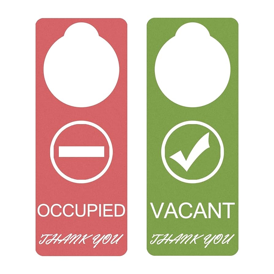 Amazon Vacant Occupied Sign 2Pack For Home Office Restroom Conference Hotles Hospital Door Hanger Sing Tells Whether Room Vacant Or Occupied 9 X 3 Office Products