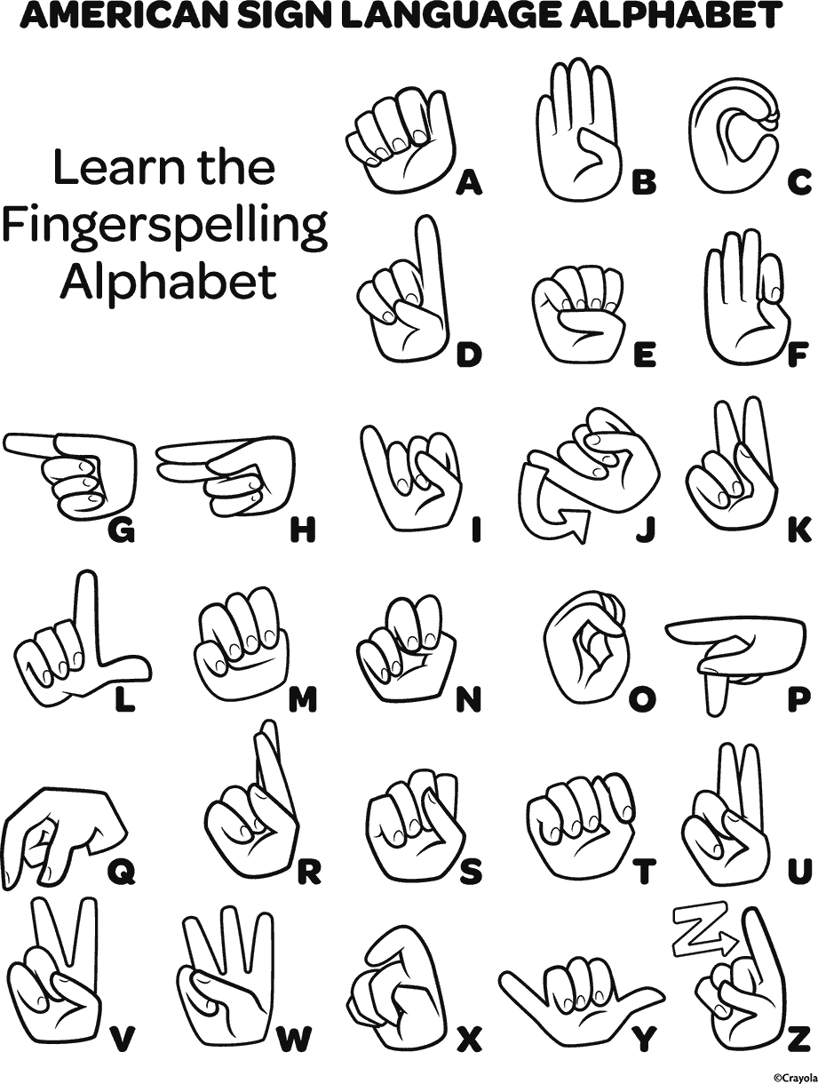 Printable Abc Sign Language Chart