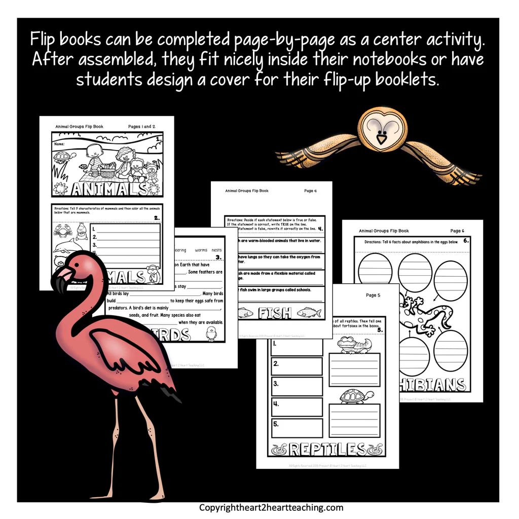 Animal Group Flip Chart Printable