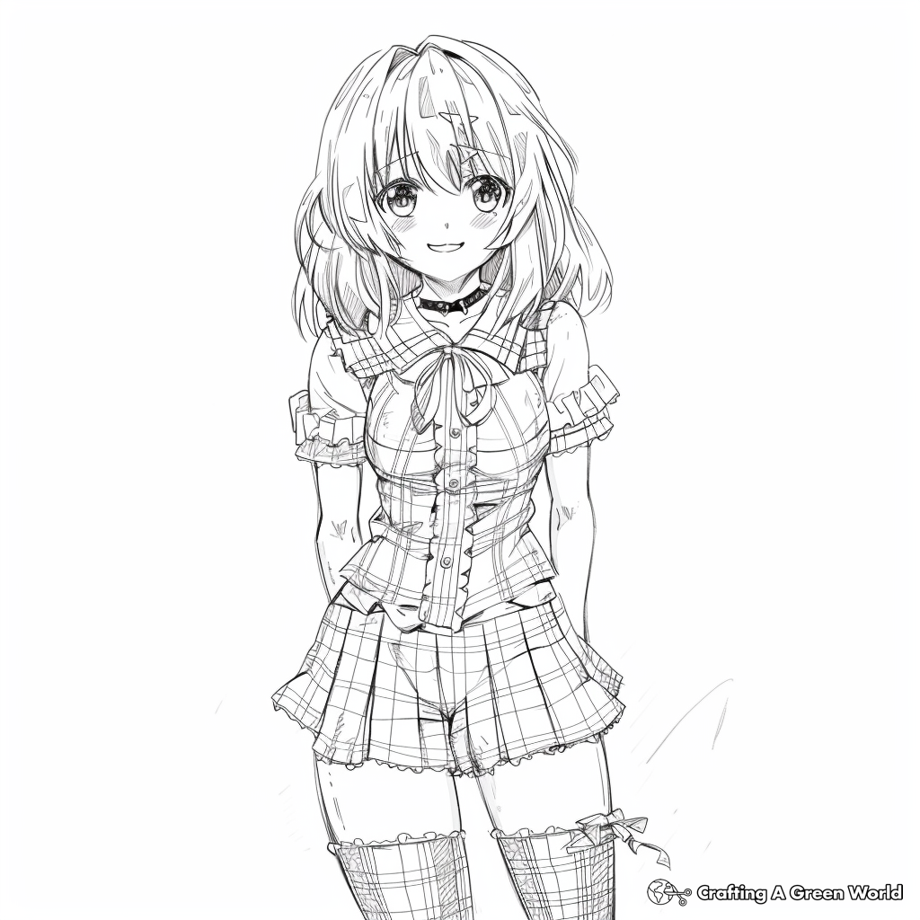 Anime Girl Printable Coloring Sheets