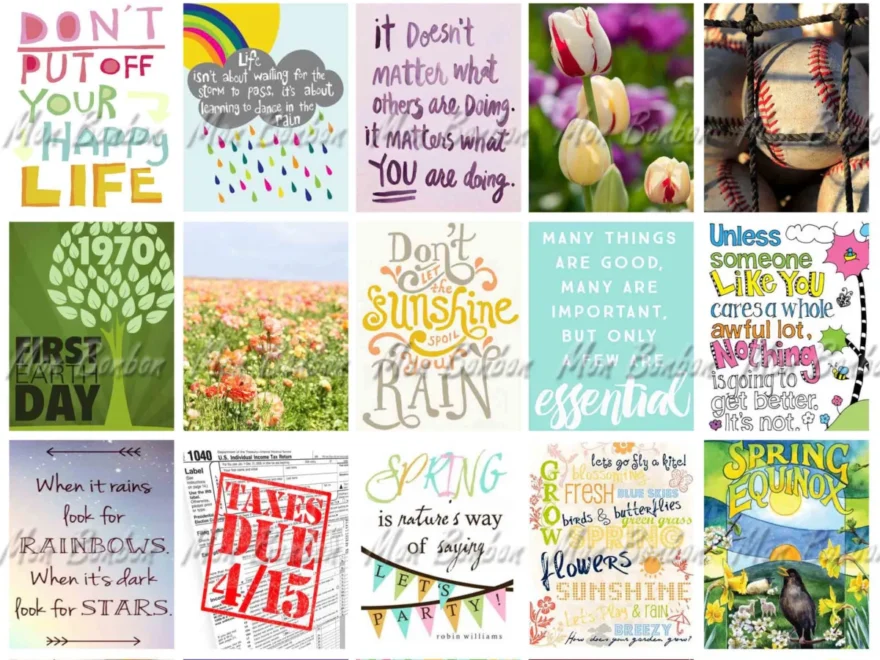 April Monthly Planner Printable Sticker Sheet Spring Printable DIY Print At Home Fits Erin Condren Life Planner Instant Download Etsy