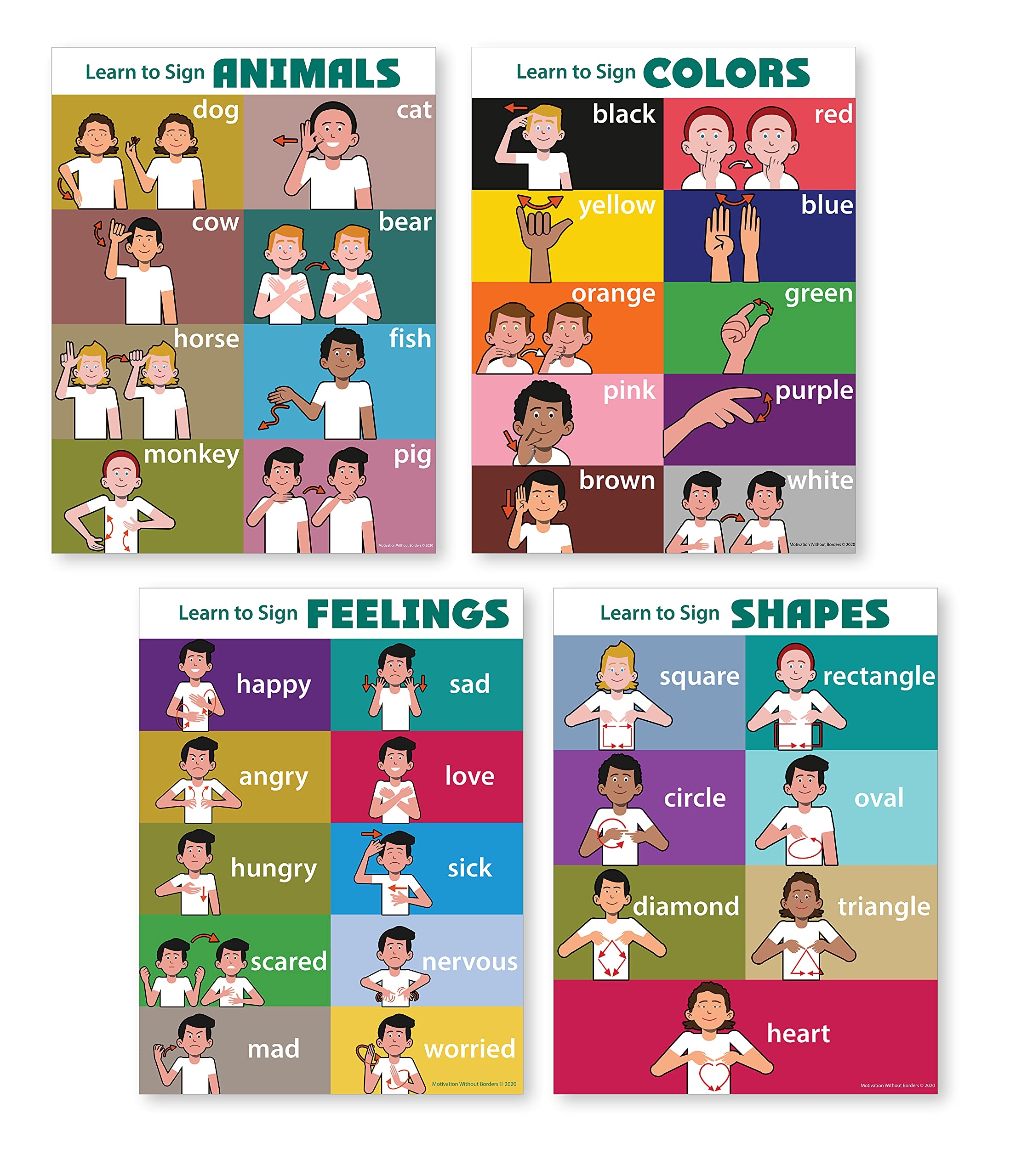 American Sign Language Feelings Printable