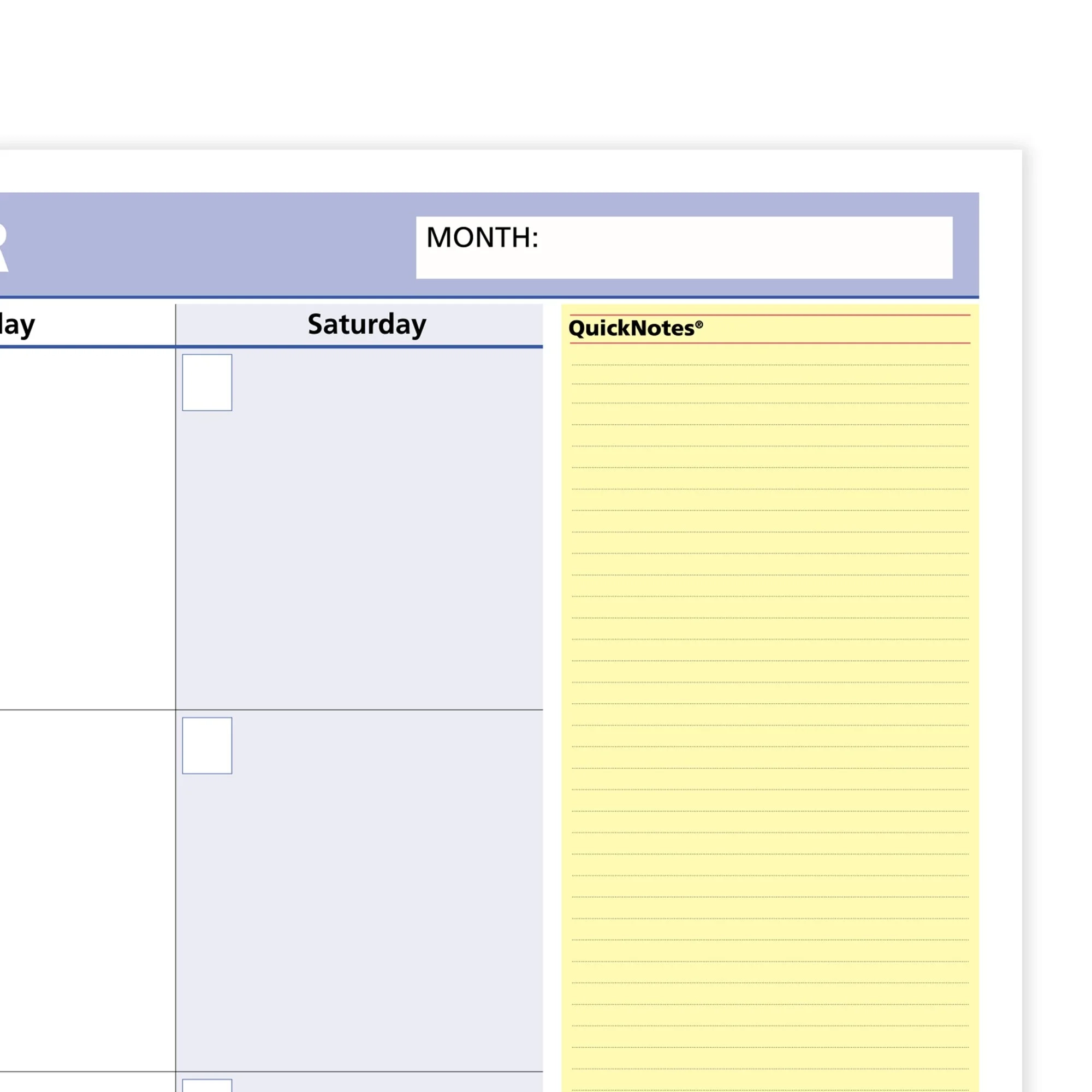 Printable Daily Planner Quicknotes