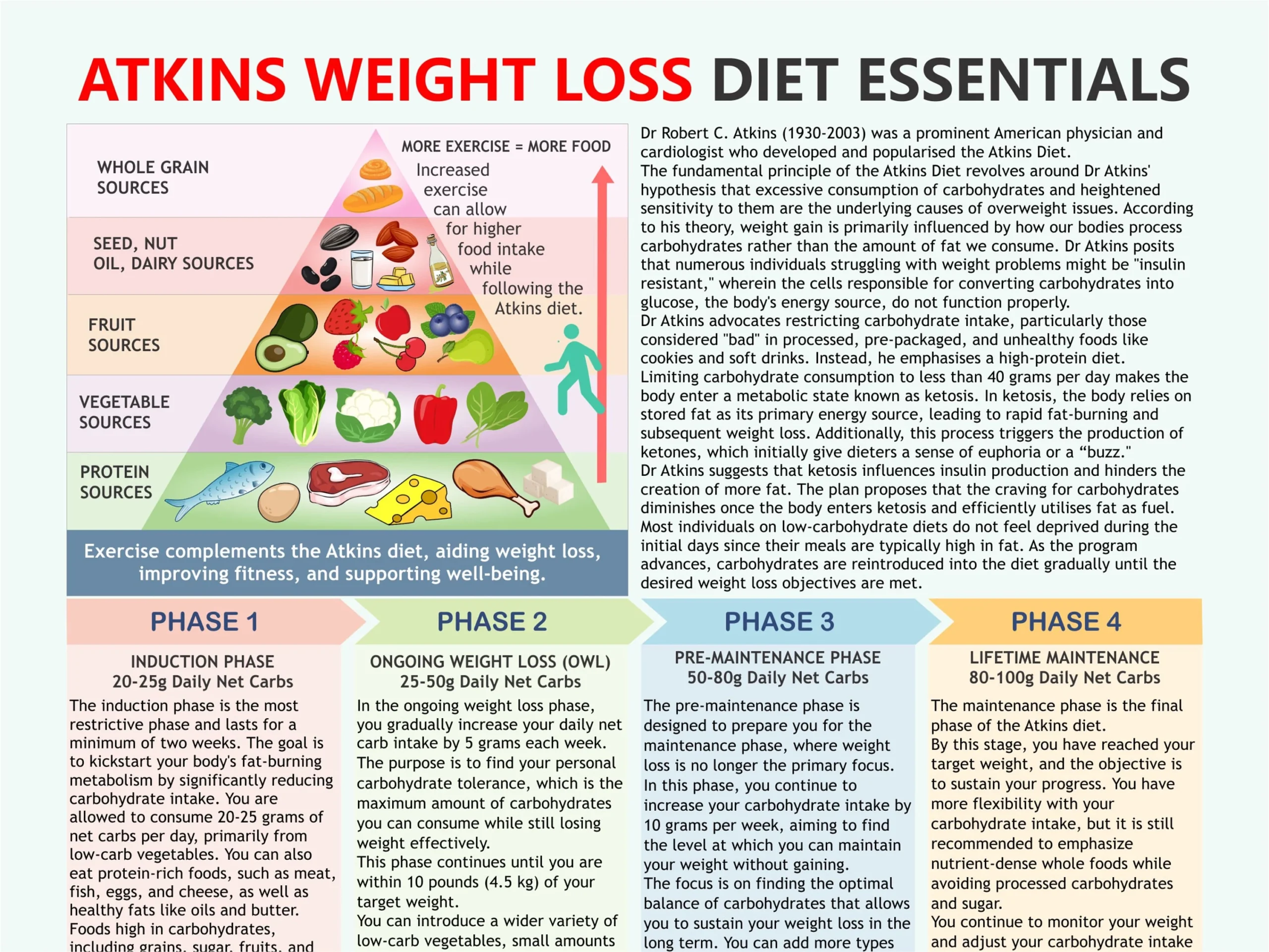 Atkins Diet Plan PDF Low Carb Weight Loss Guide Atkins Essentials Chart Digital Download Etsy