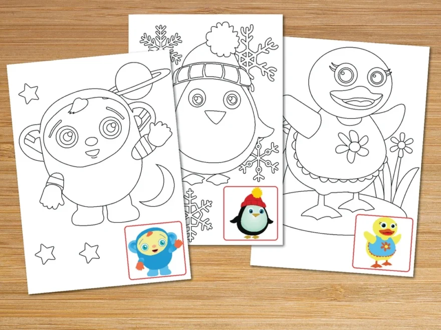 Baby First TV Printable Coloring Pages Instant Digital Download By Euodos Etsy